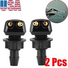 2Pcs Adjustable Car Dual Holes Windshield Washer Nozzle Wiper Water Spray Jet