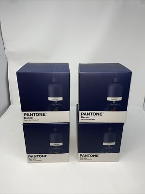 4 Pack Cardinal Blue PANTONE Deneb Drop Cap Pendant Hanging Light Fixture