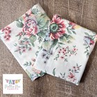 Pair of Vintage Green and Pink Floral Pillowcases, Dan River