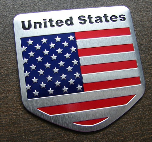 AMERICAN FLAG METAL 3D CAR EMBLEM DECAL STICKER. USA FLAG, U.S. FLAG EMBLEM - Picture 9 of 12