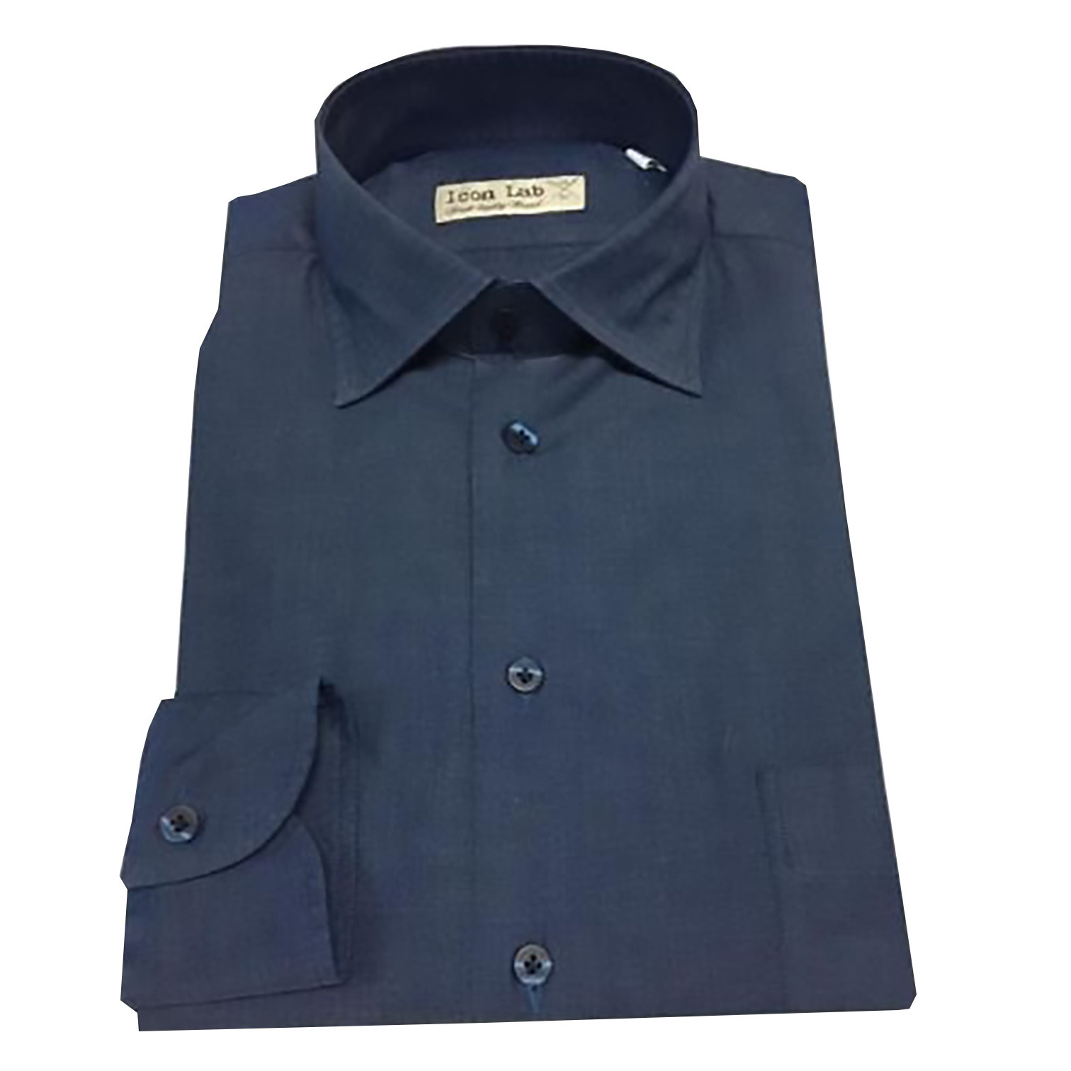 ICON LAB 1961 camicia uomo con taschino, цвет джинсовой ткани, приталенный крой 