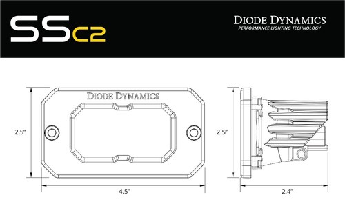 Diode Dynamics SSC2 6000K White LED Pro Flush Mount Universal Reverse Light Kit - Picture 2 of 8