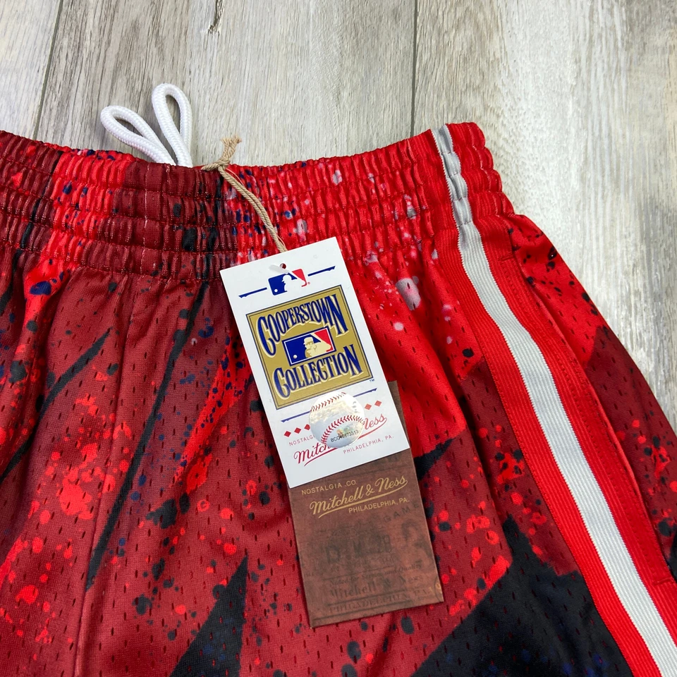Pantalones Cortos Mitchell & Ness Cardenales de San Luis Para Hombre Pequeños Rojo Logo Hyper Hoops NUEVO Foto 2 de 4