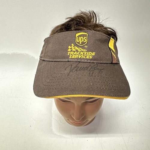 UPS Trackside Services Visor Signed Unknown Driver Baseball Cap Hat HTF - Picture 2 of 9