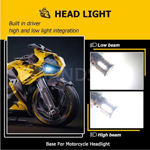 Ruiandsion BAX15D 30303 21 LED Ampoule Moto Phare Scooter DRL 12V Blanc 6000K - Imagen 8 de 9
