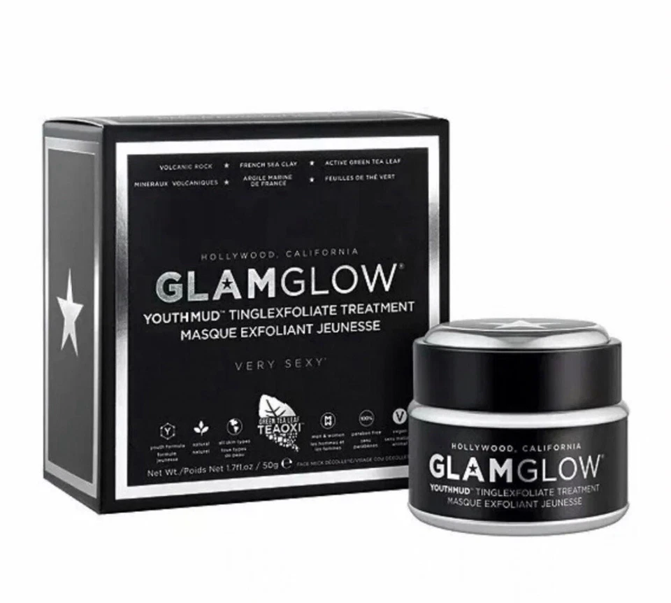 GLAMGLOW YouthMud Glow Stimulating Treatment 1.7oz BONUS Youthpotion Youthcream - Image 3 of 4