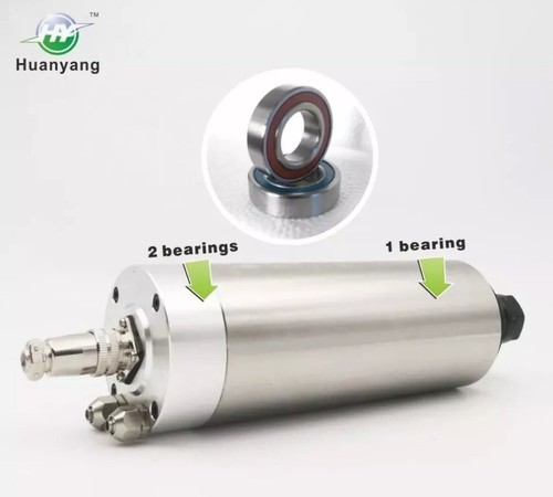 Spindle Motor 220V 2.2 KW 24000RPM Φ80mm 3 Bearings Water Cooling ER20 Huanyang - Picture 2 of 7
