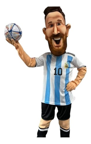 Lionel Messi Argentinien MASKOTTCHEN KOSTÜM Cosplay Halloween WM Katar 2022 AFA - Bild 1 von 10