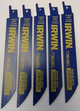 Irwin with Weldtec 372618 6" x 18 TPI Medium Metal Reciprocating Blade 5pcs USA