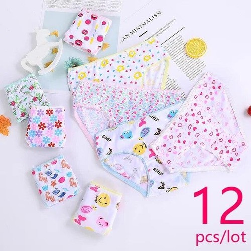 12p Ropa Interior Para Niñas Ninas Panties Pantaletas De Algodon Bragas Calzones - Picture 25 of 25