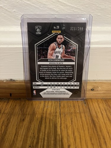2023-24 Panini Mosaic Red Seismic /299 Ben Simmons #29 - Picture 2 of 2