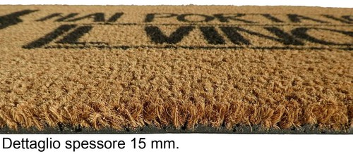 Rechteckige Fußmatte aus Kokosnuss cm. 40X70 FREUDIGER WEIN natur - Bild 4 von 6