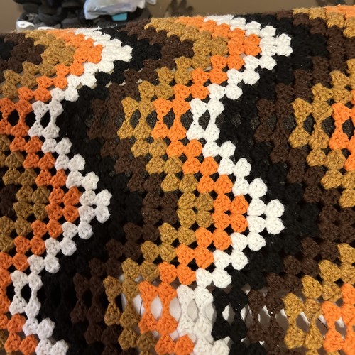 Beautiful Crocheted Multiple Colors Chevron Throw Couch Blanket 75”L x 53” W - Picture 7 of 7