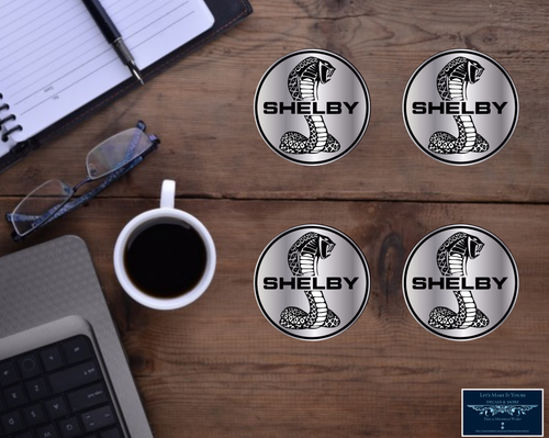 Shelby Cobra Mustang Schlange maßgefertigte Hartfaserplatte Haus Bar Untersetzer Set 4 - Bild 1 von 2
