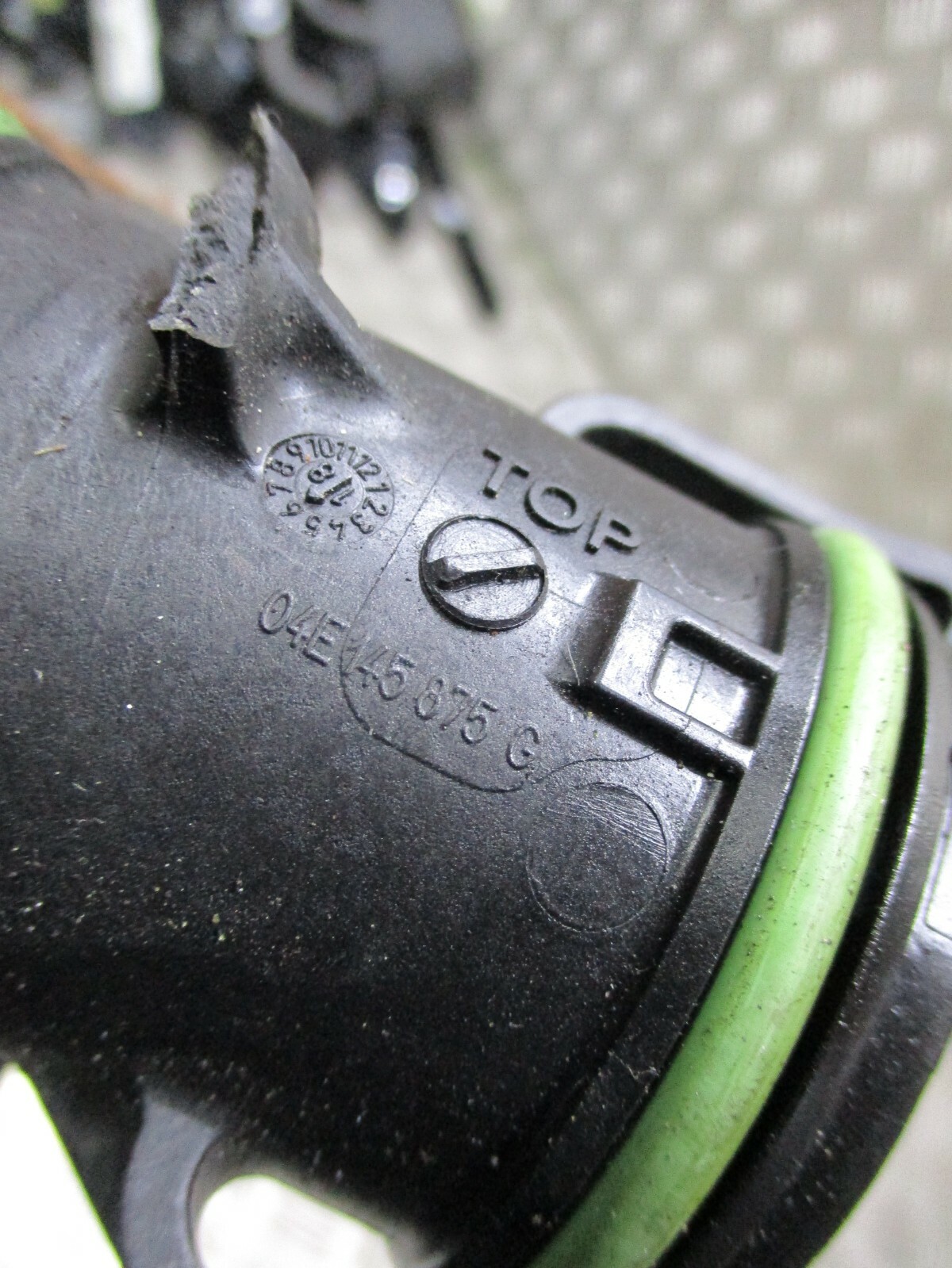 Image 4 - 2018 AUDI A3 5DR INTAKE TURBO PIPE ADAPTER 04E145875F OEM
