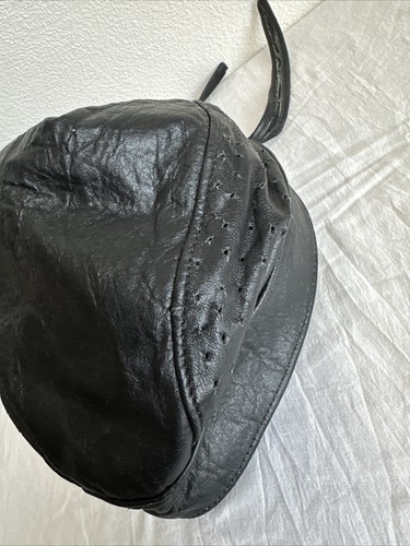 Gorra calavera de cuero macizo con alfiler nativo americano - Imagen 4 de 7