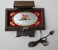 Vintage Jax Beer Felt Mirror Desk Clock With Light