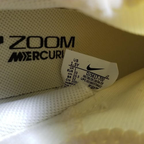 Nike Zoom Mercurial Vapor 15 Academy MG Youth Size 1.5Y Soccer Cleats DJ5617-700 - Picture 8 of 8