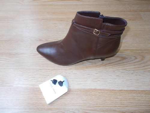 $278 Cole Haan Elinor Short Boots II Ankle Booties Chestnut Buckle sz 9.5 B NIB - Picture 4 of 12