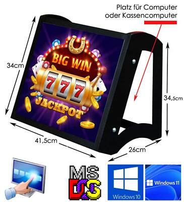 19'' 48cm MONITOR MIT RS-232 3M TOUCHSCREEN +GEH FÜR MS-DOS BIS WINDOWS 10 11 SW6