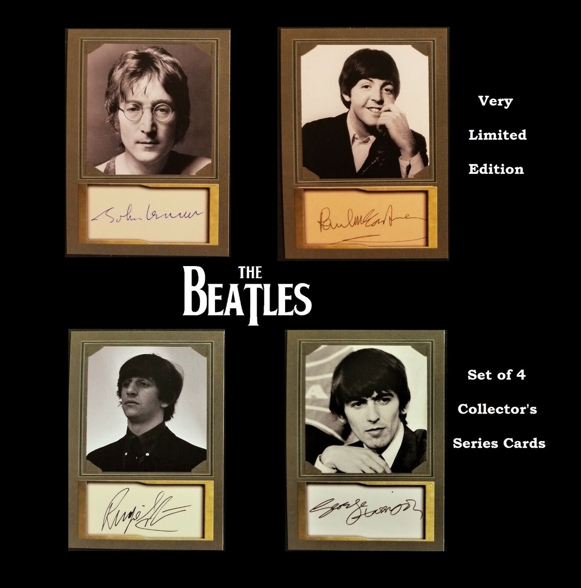 AWESOME Set of 4 BEATLES JOHN PAUL GEORGE RINGO Memorabilia