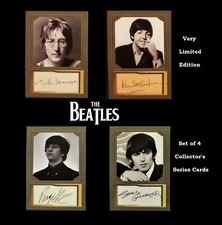 AWESOME Set of 4 BEATLES JOHN PAUL GEORGE RINGO Memorabilia Collectible Art Card