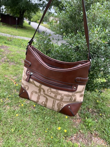 Etienne Aigner Vintage Brown & Tan Shoulder Bag - Picture 9 of 17