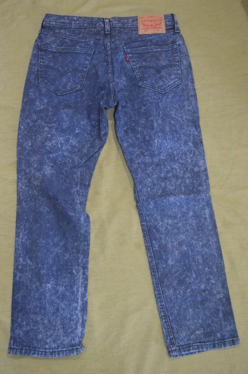Levi's 541 Athletic Blue Denim Straight Leg Jeans 30x30 Painters