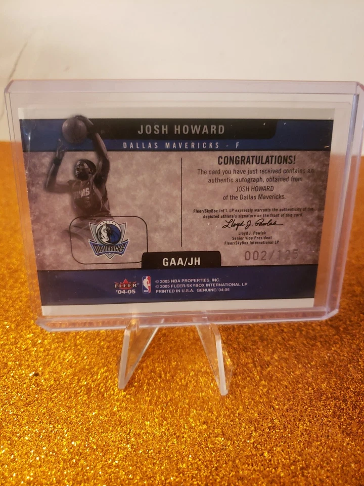 2004-05 Fleer подлинный товар авто 125 Джош Ховард #GAA/JH авто - Изображение 2 из 2