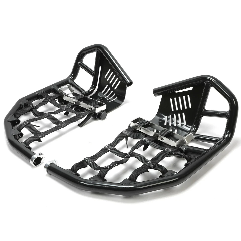 For Honda TRX 450R Sportrax 450 Nerf Bars Pro Peg Heel Guard Aluminum Black Pair - Image 3 of 4