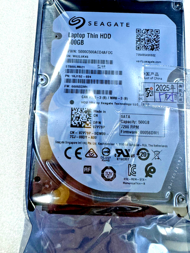 Disque dur interne SATA 6 Go/s pour ordinateur portable Seagate ST500LM021 500 Go 2,5" 7,2K - Photo 2/4