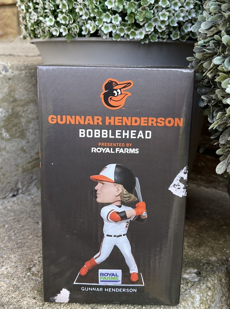 Baltimore Orioles Gunnar Henderson Bobblehead SGA 8/23/24 *NEW
