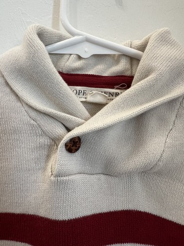 Boys XS (4) Hope And Henry Sweater Striped Organic Cotton Luxury, Preppy - Picture 3 of 12