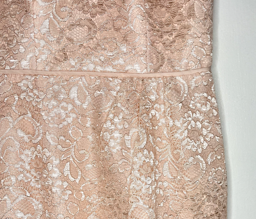 Davids Bridal Women Dress 2 Pink Lace V-Neck Short Tank Lined Bridesmaid Wedding - Picture 12 of 18