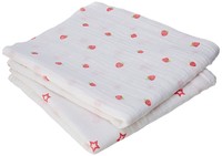 Silly Billyz Muslin Swaddle Wrap Strawberry Crush Pack Of 2 Silly Billyz Muslin Swaddle Wrap Strawberry Crush Pack Of 2