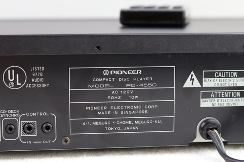 Reproductor de discos compactos Pioneer PD-4550 8FS con conversión lineal directa DLC de 20 bits - Imagen 12 de 14