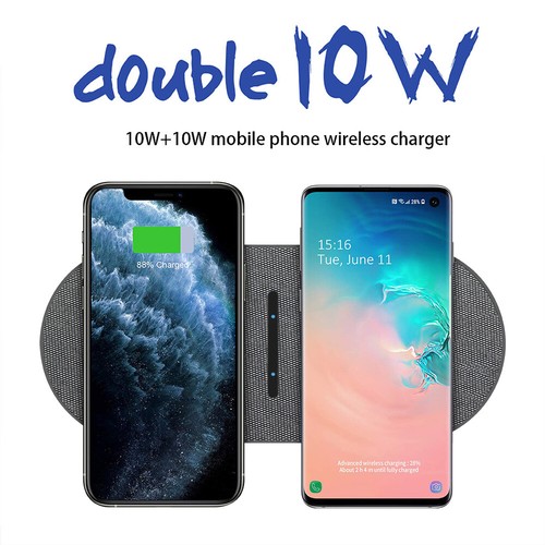 30W Wireless Charger Dual Charging Mat For iPhone 12 Pro Max Samsung S21 S20+ - Zdjęcie 13 z 13