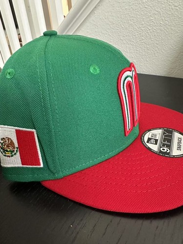 New Era Mexico M Hat 9FIFTY Snapback Black Green Adjustable Cap Baseball - Picture 15 of 17