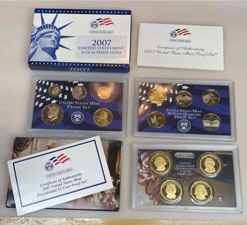 1999-2008 US Mint Proof Sets OGP Box & COA Lot of 109 Coins 10 Annual Sets Lot - 第 11/12 張圖片
