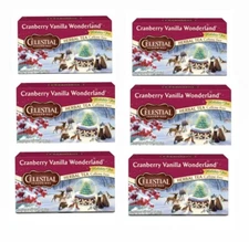 Celestial Seasonings Tea, Cranberry Vanilla Wonderland. 18 count (pack of6)