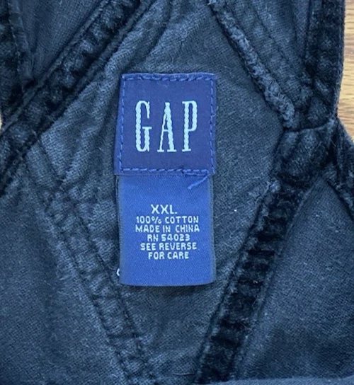 Mono con tirantes vintage GAP de terciopelo negro para niñas 2XL XXL AÑOS 90 Y2K Foto 2 de 4