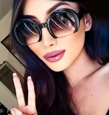 Large Round RAZOR Semi Half Cut Off Frame Sliced Lens Rasoir Sunglasses Glasses