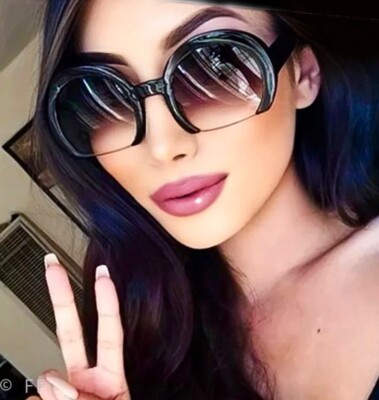 Large Round RAZOR Semi Half Cut Off Frame Sliced Lens Rasoir Sunglasses Glasses