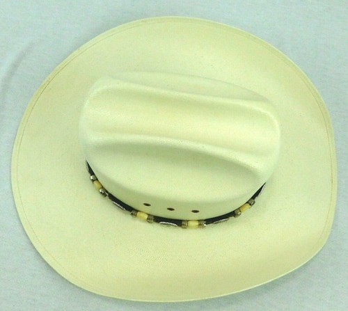 Resistol Vinilocote Paja Vaquero Niña Sombrero Occidental Grande 7 Latigo Sombrero Natural - Imagen 6 de 12