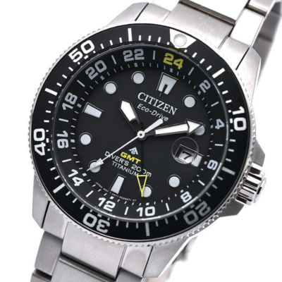 CITIZEN PROMASTER MARINE BJ7110-89E Eco-Drive GMT Diver's Titanium