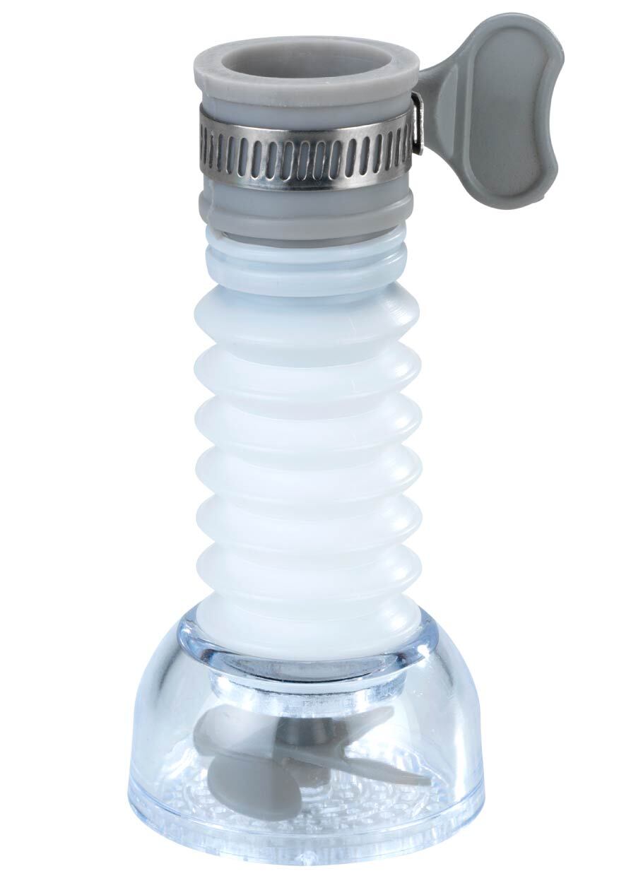 MAXIMEX Wasser Hahn Aufsatz Aufsteck FLEXI Brause schwenkbar Küche Bad Gäste WC