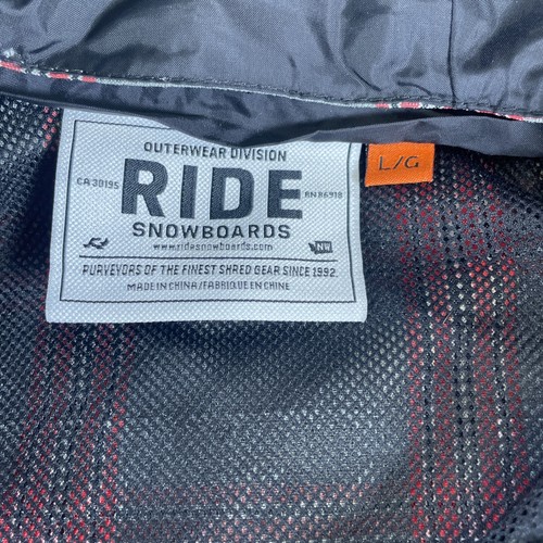 Ride Snowboards Riding Shacket Herren Large kariert Druckknopf Kapuzenhemd Windjacke - Bild 3 von 11