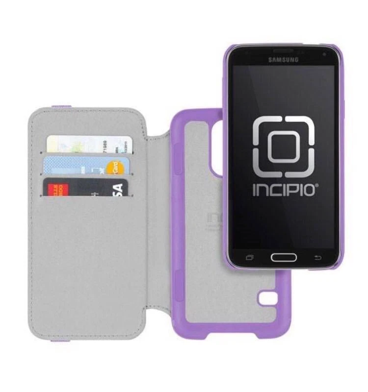 New Original Incipio Watson Wallet Snap-On Case for Samsung Galaxy S5 - Purple ! Foto 3 de 4