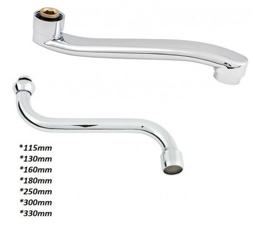 S- AUSLAUF WANDARMATUR ERSATZ AUSLAUF 1/2"  3/4" ANSCHLUSS SCHWENKAUSLAUF - Bild 1 von 7