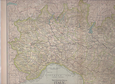 Italy 1897 Map Century Atlas #93 | eBay